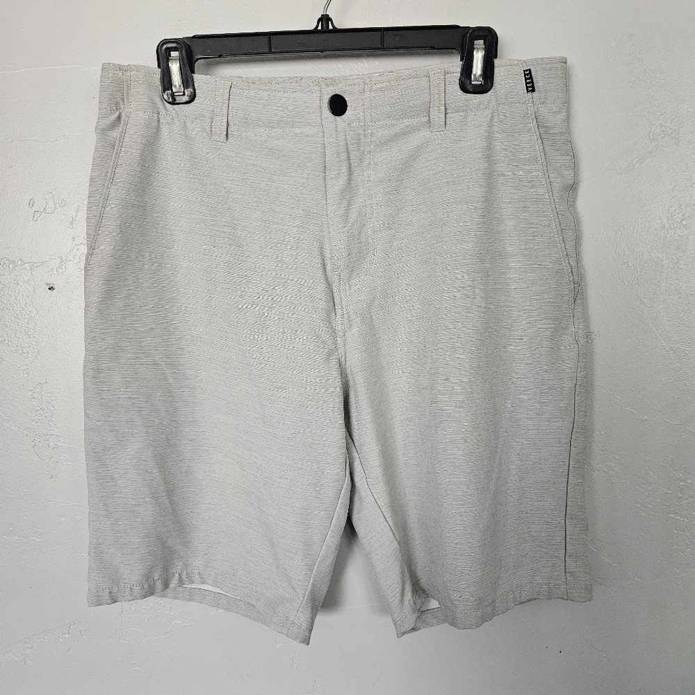 Veece Men's 32 Grey Shorts Casual Summer Comfy Chino 9" Inseam